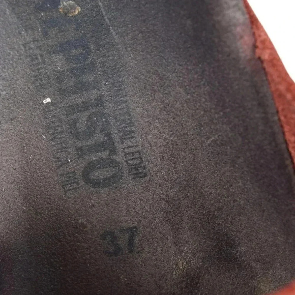 Mephisto Hester Cork Sandal Leather Adjustable Straps Red/Orange Size 37  US 7 - Picture 11 of 14